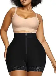 [SHAPELLX] Butt Lifter Shapewear Tummy Control Shorts For Women Waist Cincher With Hook Zipper Closure Body Shaper Wear