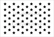 STARS 1/2" Inch American Flag Pattern 7.5" x 11" Stencil Plastic Sheet NEW S404
