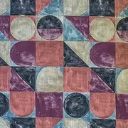 Fabric Mart Direct Burgundy, Brick Red Cotton Fabric by The Metre, 17 Continuous Metres 137 cm Width Circles & Dots Multi Wholesale Cotton Upholstery Fabric for Curtains Bridal Dress Drapes