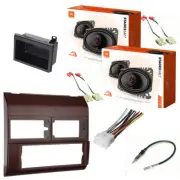 JBL 4x6" Speakers + Double DIN Radio Install kit For 1988-94 C/K 1500 (BURGUNDY)