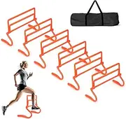 6 Pack of Agility Hurdles with Adjustable Height Extenders, Speed Training Hurdles with Carry Bag,Plyometric Fitness & Speed Training Equipment Sports Practice Equipment for Athletes, Soccer