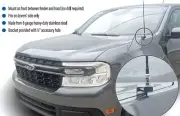 PROCOMM PC22-4504 3FT CB ANTENNA KIT FENDER MOUNT 2021 & UP FORD MAVERICK TRUCK