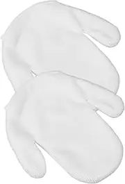 MERRYHAPY 1 Pair of Spa- Face Cleaning Gloves Exfoliating Mittens Soft Cotton Face Washers Makeup Remover for Gentle Skin Exfoliation