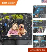 Heavy Duty Dog Backseat Protector with Mesh Window - Fits Cars, SUVs & Trucks