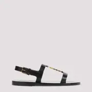 [Saint Laurent] Saint Laurent-Black Cassandra 05 Leather Sandals-Donna 36 IT