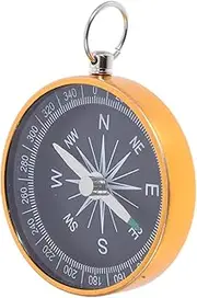 Milisten Compass Keychain Aluminum Alloy Pocket Compass for Hiking Camping Travel Durable Navigation Tool with Keyring Attachment Lightweight Outdoor Adventure Essential