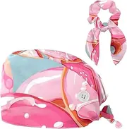 [YTYVAGT] Scrub Caps Women,Scrub Hats Suitable for Women,Cartoon Colorful Donuts