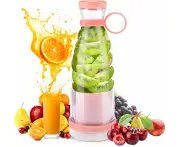 WSECOMM Portable Blender Bottle, USB Rechargeable Mini Blender Blender Multifunctional Fresh Juice Blender Bottle Electric Fruit Blender with Handle