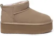 [UGG AUSTRALIAN SHEPHERD] Saylor Ultra Platform | Cow Suede Upper - Women - UGG Boots
