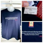 Gettysburg Size XL Blue National Military Park Abe Lincoln Quote T-Shirt NWT