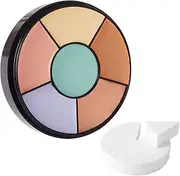 MEICOLY Face Color Correcting Palette, 6 Colors Correctors,Cream Concealer Camouflage Makeup Palette with 8 pcs White Makeup Sponges,Conceals Dark Circles, Blemishes, and Redness,Cruelty Free