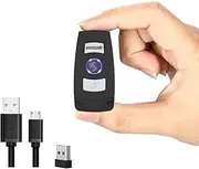 Mini 2D Portable Handheld Bluetooth Barcode Scanner Wireless 2.4G & USB Wired 3-in-1 Bar Code Scanner Portable USB QR Code Scanner for Windows.Android.iOS.MAC
