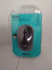 Brand New Logitech M185 Plug-and-Play Wireless Mouse Plus Comfort (Black) New