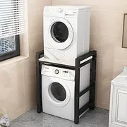 Drum Washing Machine Storage Rack Over Washing Machine Storage Shelf for Laundry Room Bathroom Kitchen Space Saving Shelving Unit with 3 Height Adjustable Levels