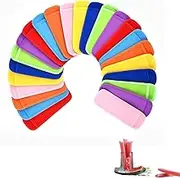 24 PCS Popsicle Sleeves,8 Colors, Popsicle Holders,Reusable Ice Pop Bags,Freezer Pop Bags Ice Pop Holders