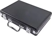 Milisten Chip Box Chips Chip Containers Chip Holder Chip Storage Container Cards Storage Case Cards Carrying Containers Cards Holder Card Carrying Case Card Container Aluminum Alloy Black