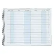 Adams Activity Log Book, Spiral Bound, 8.5 x 11 Inches, 100 Pages, White (S11...
