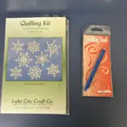 Lot Of 2 Paper Quilling Kit - Snowflakes Kit #280 & Quilling Tool NIP Filigree