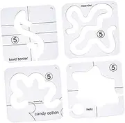 COOPHYA 4Pcs Acrylic Quilting Template Set for DIY Sewing Durable Patchwork Stencils for Efficient Crafting Easy to Use Sewing Shaped Templates