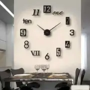 New 3D Roman Numeral Acrylic Mirror Wall Clock Sticker Fashion DIY Quartz