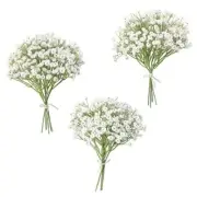 18pcs Artificial Babys Breath Gypsophila Greenery Sprays, Real Touch White