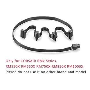 適用於 Corsair 模塊化 RM650X RM750X 的 PCI-e 6 針公頭轉 4 Sata 1 到 4 Sa