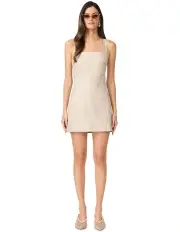 [Curaae by Elliatt] Celina Vegan Leather Mini Dress in Clay