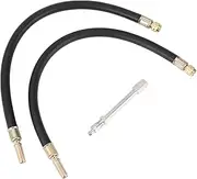 X AUTOHAUX 1Set 180 Degree Copper Tire Valve Extension with Flexible Plastic 300mm Tire Valve Stem Extension for Car Motorcycle RV Truck Bike