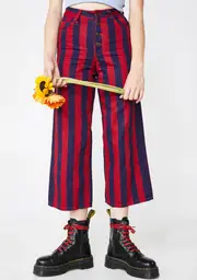 [Lazy Oaf] Button Up Wide Leg Pants