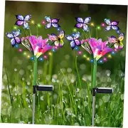 Solar Garden Lights Waterproof, Solar Outdoor Lights with Butterflies and