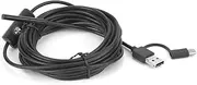 SustVita USB Endoscope Inspection Camera, Weatherproof 5.5mm Borescope with 3 in 1 Functionality and 6LED Lighting, 5M Cable for Devices