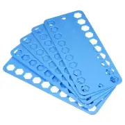 10pcs Plastic Floss Bobbins, Thread Cards Cross DIY Sewing Storage, Blue