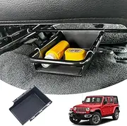 JKCOVER Front Under Seat Storage Organizer Tray Compatible with Jeep Wrangler JL/JLU 2018-2021 2022 2023 2024 2025 and Jeep Gladiator JT Truck 2020-2023 2024 2025 Hidden Accessories （Patented Design）