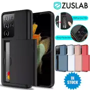 For Samsung Galaxy S24 FE S23 S22 S21 S20 Ultra S10 Plus Case Wallet Card Holder
