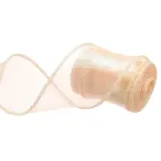 1.5 Inch 5 Yard Sheer Organza Ribbon Shimmer Chiffon Tulle Ribbons Light Pink