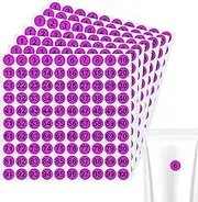 Numbered Stickers,7X Inventory Number Sticker Labels | 1 Inch Round Tear Resistant Adhesive Decal 1 to 100 for Storage Locker Indoor Classification Toolbox