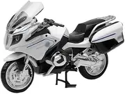 Motorcycle Model with Steering for R1250RT 1:12 Motorcycle Alloy Diecast Model Simulation Trendy Ornament Collection Toy Gift Birthday(White)
