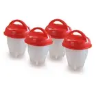4pc TV Shop Egglettes No Shell Hard Boiled Egg Poacher Maker/Cooker/Container