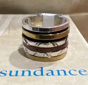 NWT Sundance Catalog Silver Brass Copper Spinner “Reunion Ring” Size 7 $99