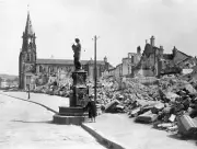 The town of Baccarat in Lorraine France which suffered extensive d- Old Photo