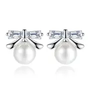 3PCS Fashionable Alloy Jewelry Female Stud Earrings Bow Tie Sweet and Simple Trinkets