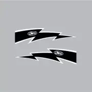 JT Racing - LIGHTNING BOLT - Black & White decal set - Old School BMX
