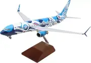Skymarks SKR8295 Alaska Airlines Boeing 737-800 Salmon Desk 1/100 Model Airplane