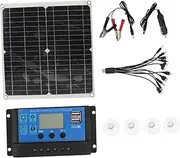 1 Set Solar Charger Panel with Controller Monocrystalline Solar Cell for Battery and Devices Outdoor Camping Essential Flexible Pet Design
