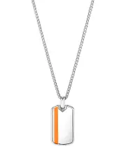 John Hardy Sterling Silver Enamel Dog Tag Pendant Necklace, 22