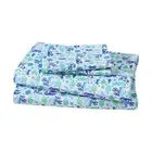 Coastal Print Microfiber Sheet Set, Soft, Comfy, 12" Deep Pockets, King, Clea...