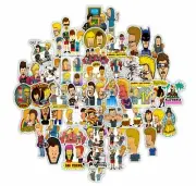 Beavis And Butt-Head Themed Set of 50 Assorted Stickers Decal Set