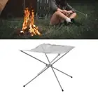 (M 42x42cm/16.5x16.5in)Outdoor Portable Fire Pit Folding Bonfire Rack Campi UT