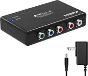 Portta Component to HDMI Converter, Portta YPbPr Component RGB + R/L Audio to HDMI Converter v1.3 Support 1080P 24bit 2 Channel Audio LPCM for HDTV PS3 PS4 HDVD Player Wii Xbox and More