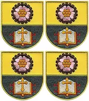[Patchion] Set of Four - Coat of arms of Melitopol City - Black VeIcro/Hook and Loop Backing - Embroidered Patch/Badge/Emblem